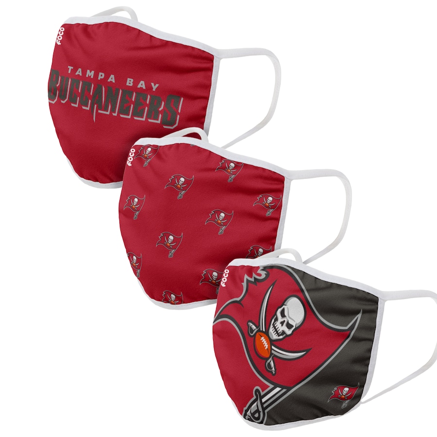  Tampa Bay Buccaneers Adult Face Covering 3-PackDust mask with filter->tampa bay buccaneers->NFL Jersey